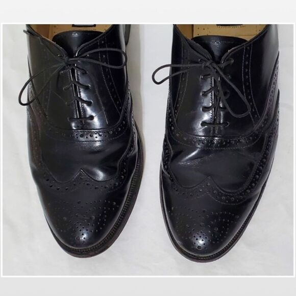 Vintage Bostonian Impression Men Size 10 Wingtip Black Dress Shoes main image 15